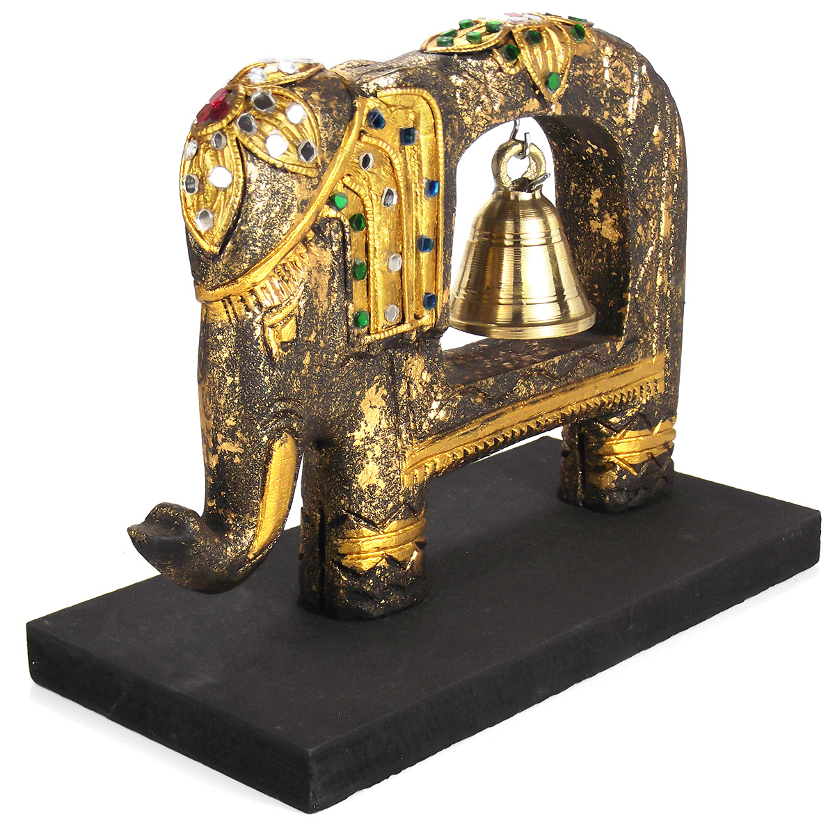 Statues Home & Living Vintage Brass Elephant Bell Statue
