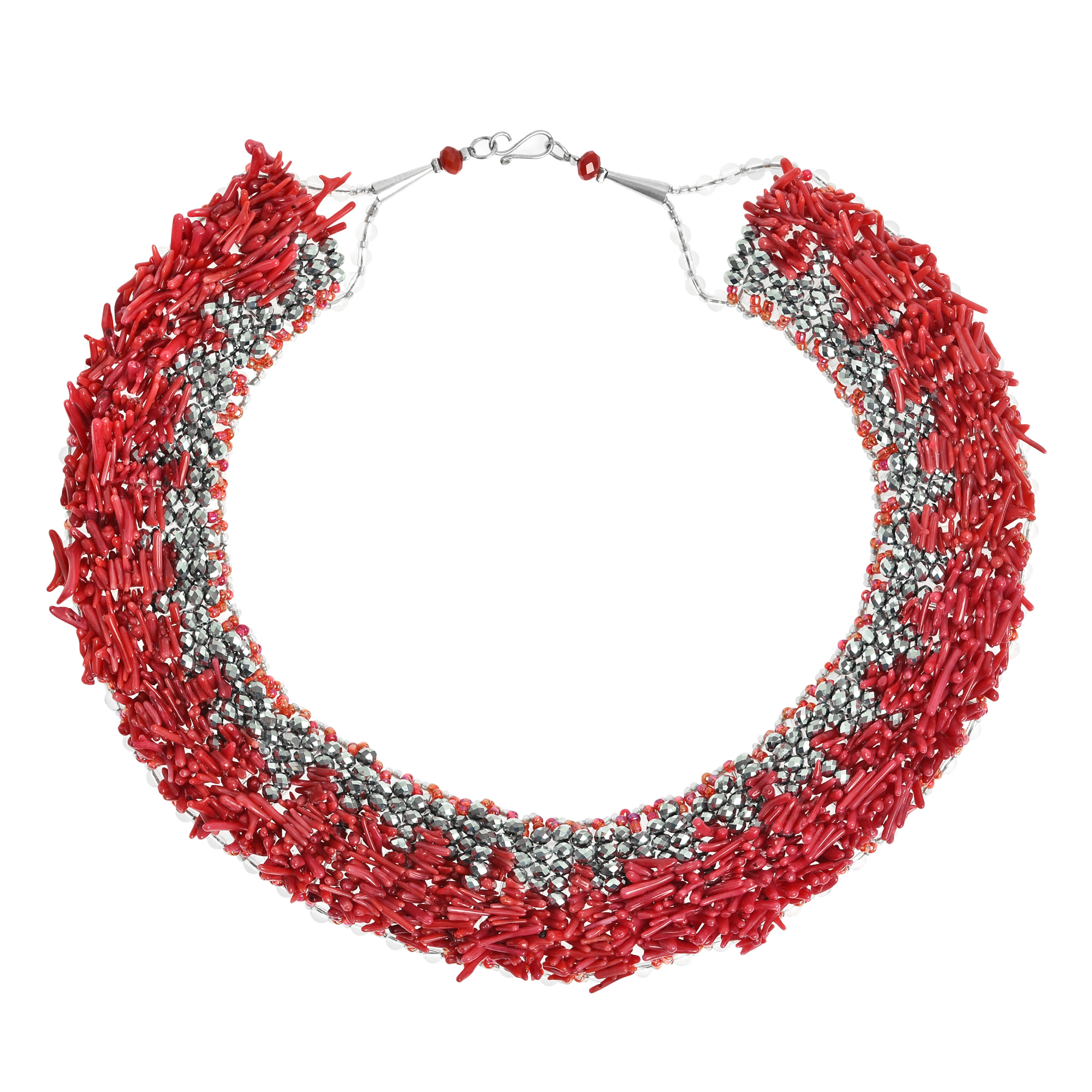 Black CoralCrystal Necklace