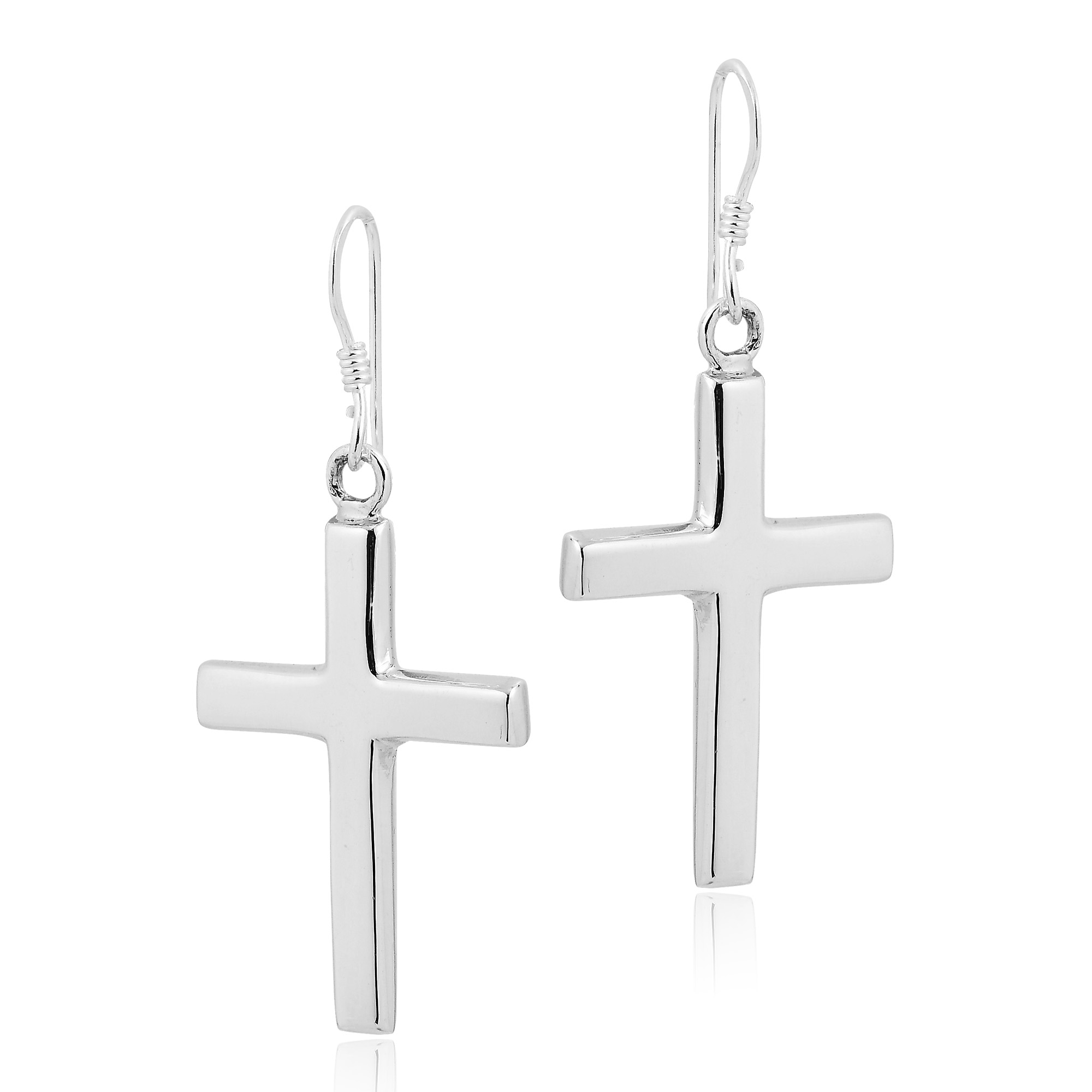 Everyday Shiny Cross Sterling Silver Dangle Earrings | eBay