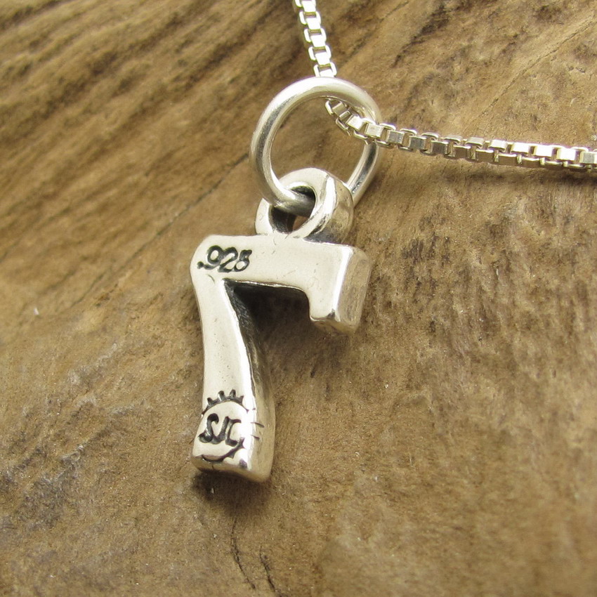 Stylish Favorite Number Sterling Silver Pendant