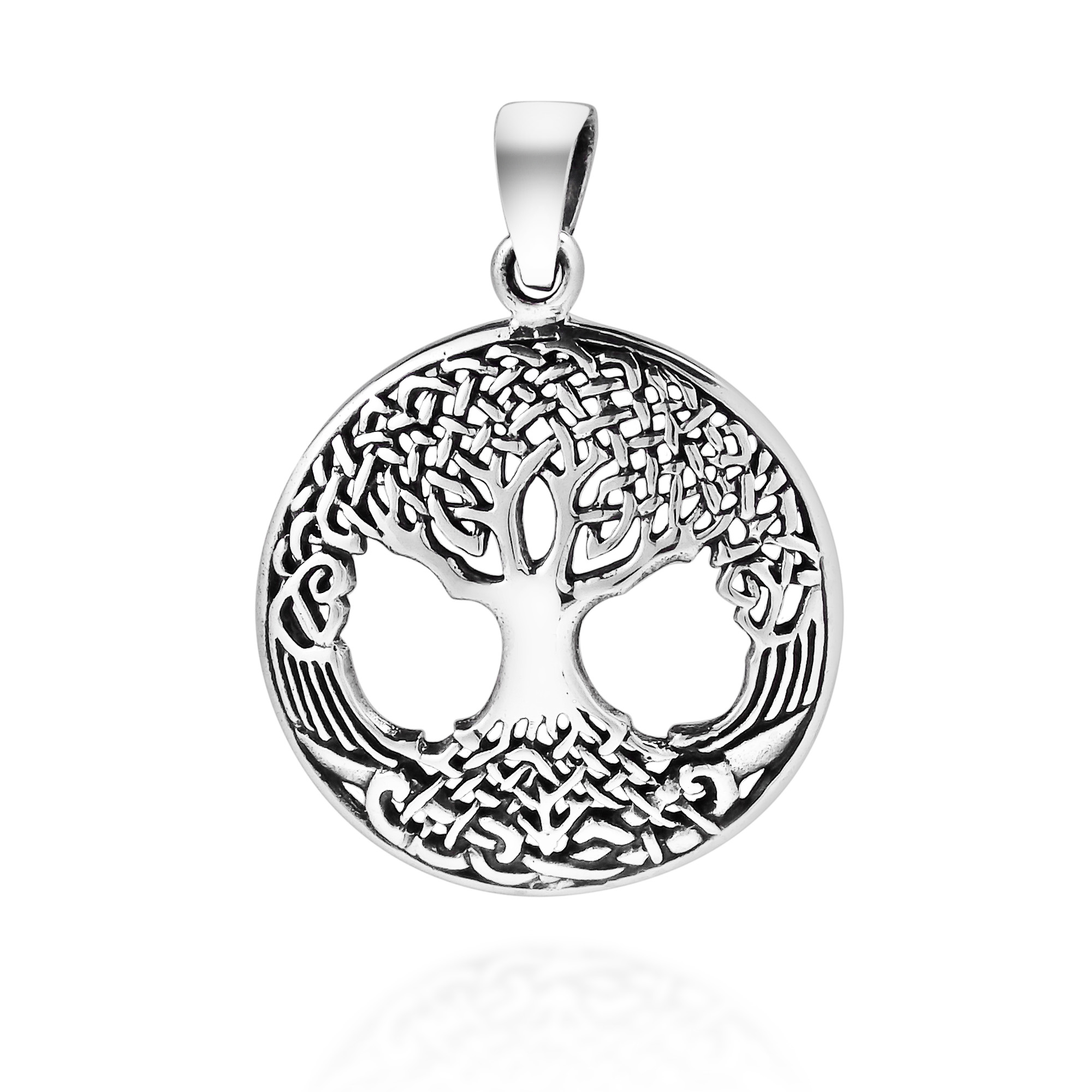 Amazing Rare Celtic Tree of Life Ster. Silver Pendant