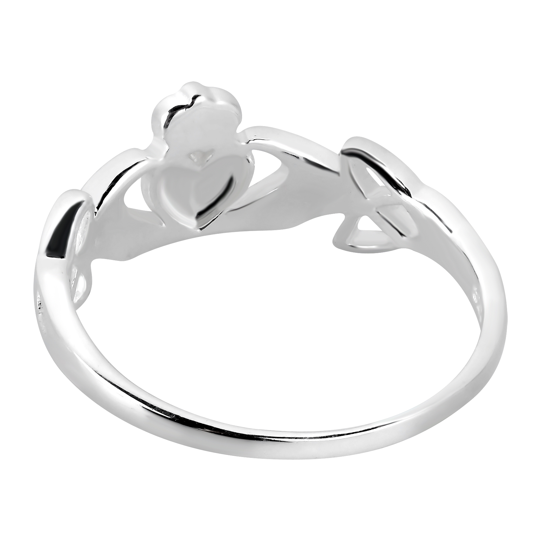 thumbnail image 2 of Celtic Claddagh Love Heart Rose Gold Vermeil Over Sterling Silver... 2 of 11