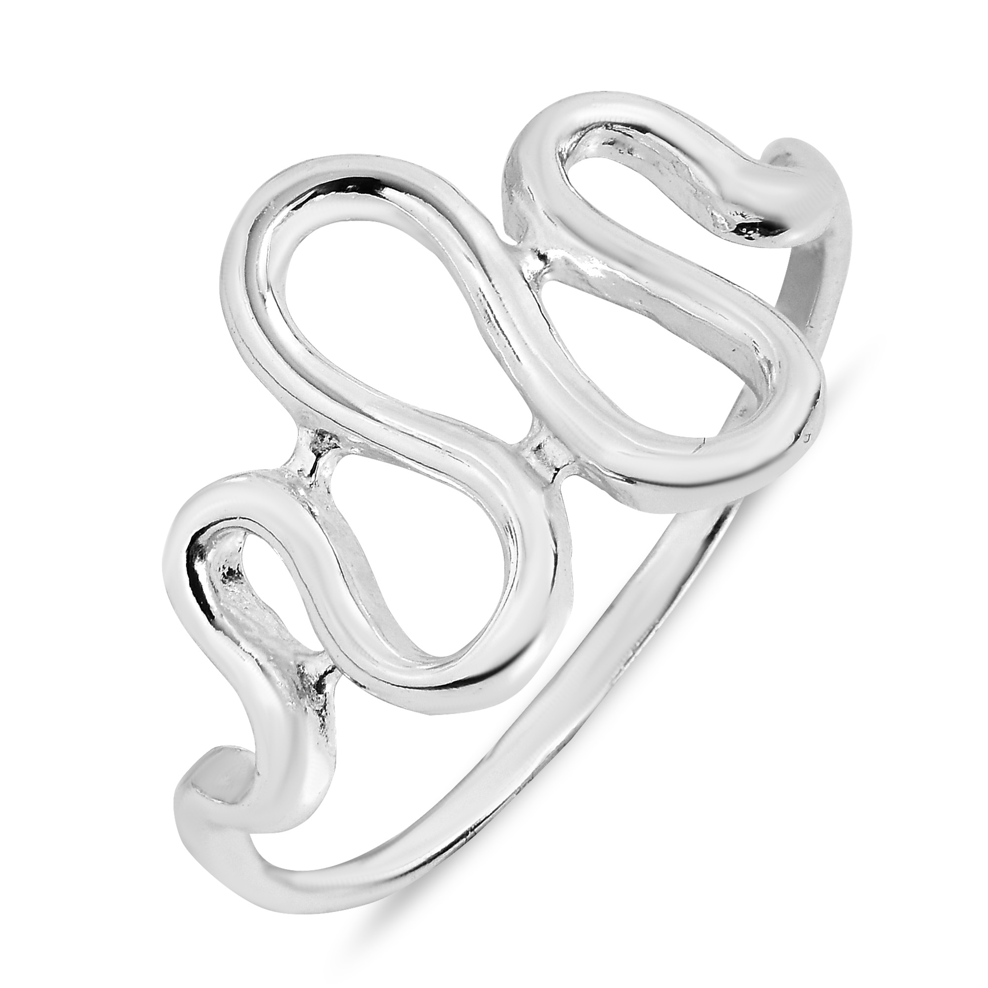 AeraVida Nature Inspired Pretty Flower Themed .925 Sterling Silver Toe Ring or Pinky Ring