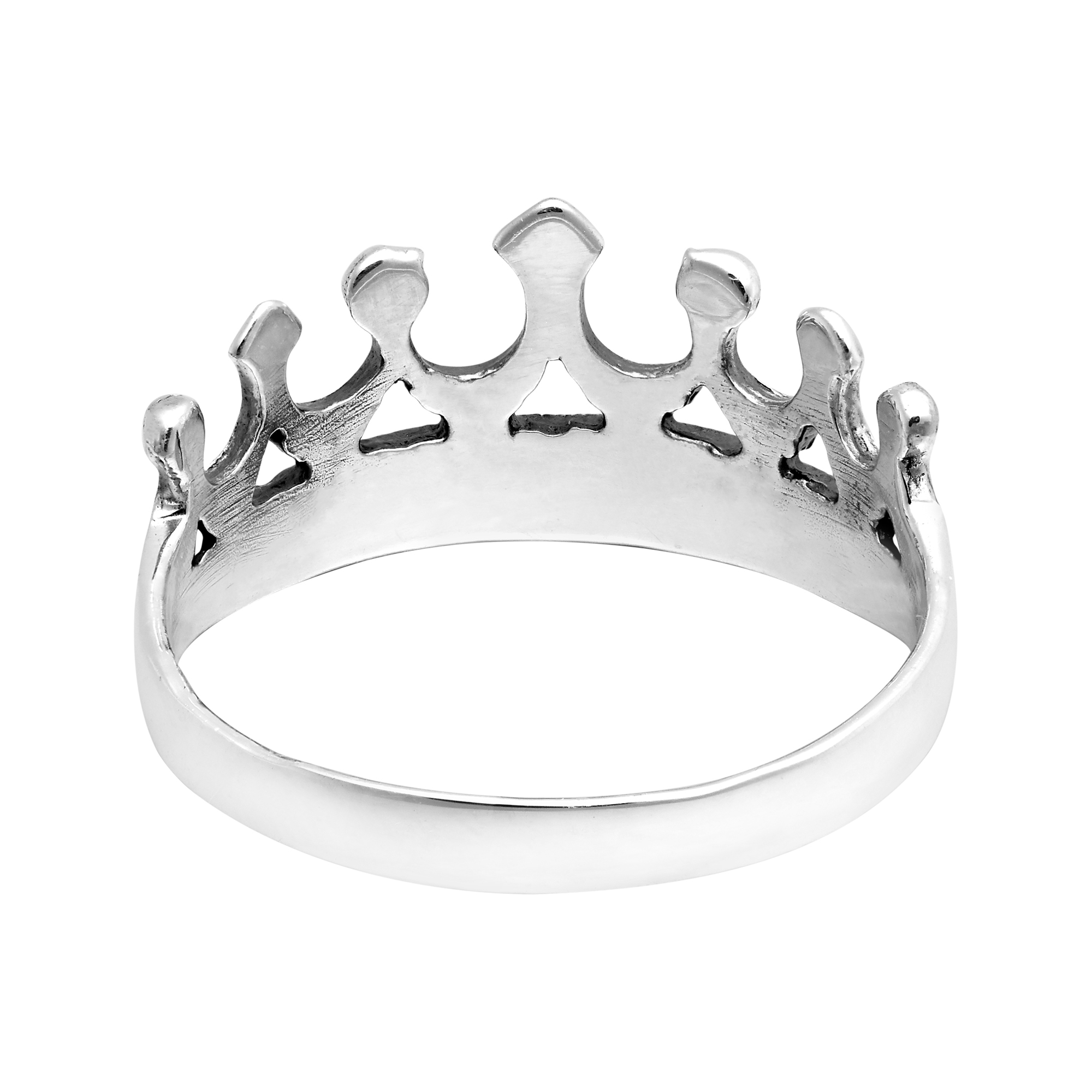 Stunning & Trendy Royal Crown Sterling Silver Ring - 7